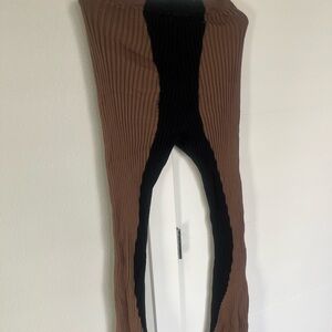 Brown and Black Ribbed Pants